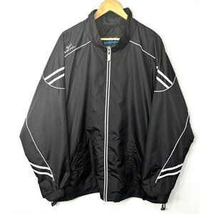 Kewl Mens Windbreaker Sports Jacket Hockey Full Zip Lined Vented Black Size XXL